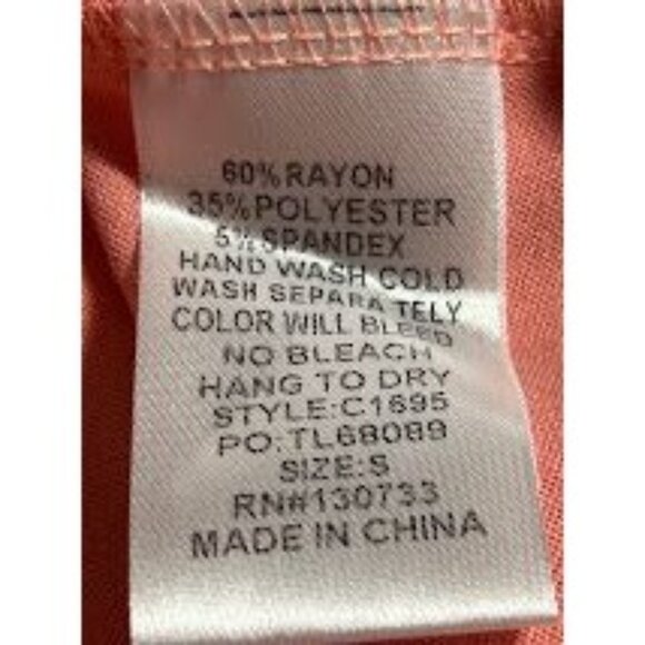 New Umgee Womens Small Pink Drape Twist Front Top - Picture 6 of 6